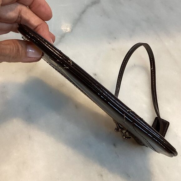 Coach High Gloss Patent Leather Clutch Wristlet - Picture 10 of 14